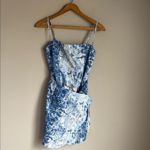 Reformation Marseilles Shibori Linen Minidress 4 - Picture 2 of 12